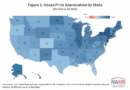 Eye on Housing graph of housing price appreciation by state.