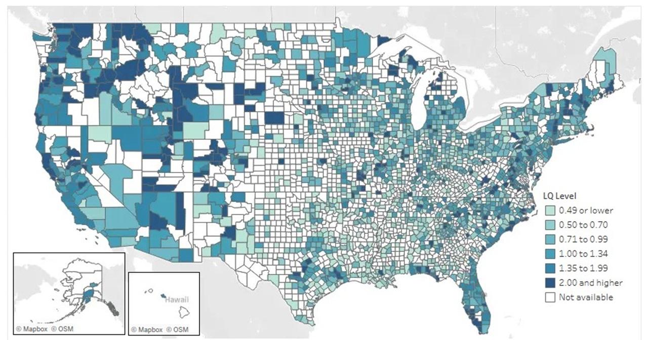 Home building employment concentrated in rural markets